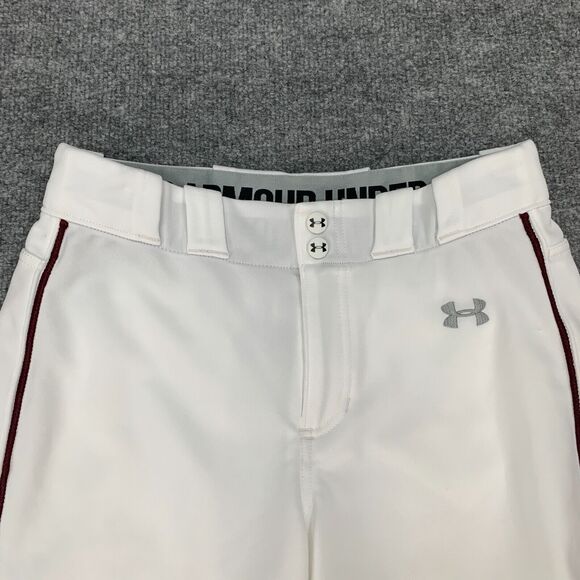 Under Armour Cropped Softball Pants Womens S Small White Fitted HeatGear - Picture 4 of 14